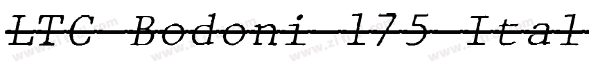 LTC Bodoni 175 Itali字体转换